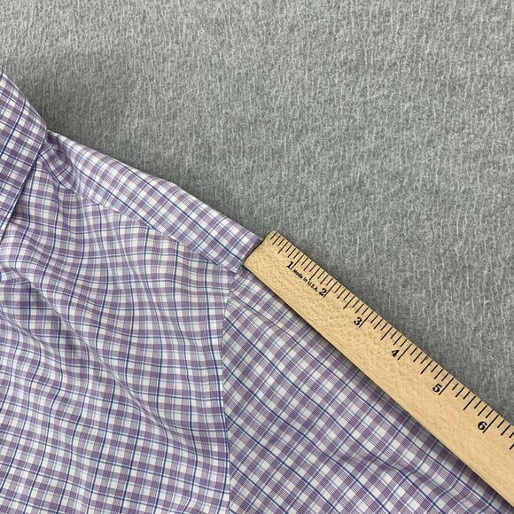 Banana Republic Button Up Shirt Mens Large 16-16 1/2 Plaid Non Iron Slim Fit - Picture 10 of 16
